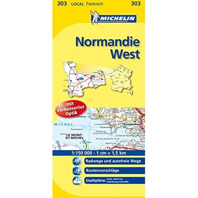 Normandie West: Straßen- und Tourismuskarte (MICHELIN Localkarten, Band 303) - Preis vom 21.06.2026 05:42:24 h Normandie West: Straßen- und Tourismuskarte (MICHELIN Localkarten, Band 303) - Preis vom 21.06.2026 05:42:24 h
