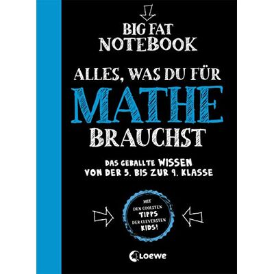 Big Fat Notebook - Alles, was du für Mathe brauchst: Das geballte Wissen von der 5. bis zur 9. Klasse - Preis vom 22.06.2026 23:23:57 h Big Fat Notebook - Alles, was du für Mathe brauchst: Das geballte Wissen von der 5. bis zur 9. Klasse - Preis vom 22.06.2026 23:23:57 h