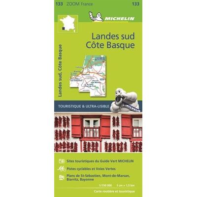 LANDES SUD - CÔTE BASQUE 11133 CARTE ZOOM MICHELIN KAART - Preis vom 17.06.2026 05:34:31 h LANDES SUD - CÔTE BASQUE 11133 CARTE ZOOM MICHELIN KAART - Preis vom 17.06.2026 05:34:31 h