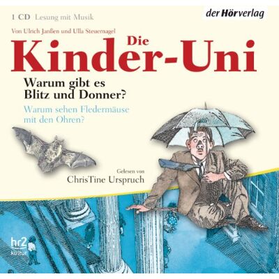 Ulrich Janßen - Die Kinder-Uni. Warum gibt es Blitz und Donner? Warum sehen Fledermäuse mit den Ohren?: Lesung mit Musik - Preis vom 22.06.2026 23:23:57 h Ulrich Janßen - Die Kinder-Uni. Warum gibt es Blitz und Donner? Warum sehen Fledermäuse mit den Ohren?: Lesung mit Musik - Preis vom 22.06.2026 23:23:57 h