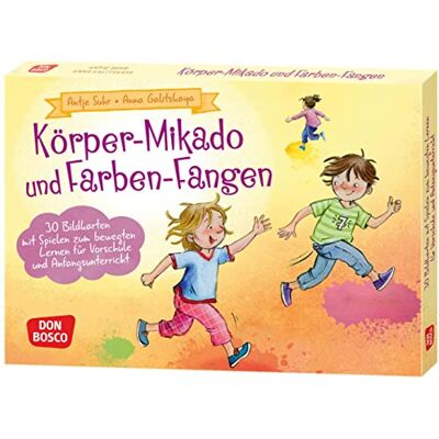 Antje Suhr - Körper-Mikado und Farben-Fangen: 30 Bildkarten mit Spielen zum bewegten Lernen für Vorschule und Anfangsunterricht. Mehr Spaß am Lernen mit ... Ideen für Kindergruppen auf DIN-A5-Karten) - Preis vom 26.06.2026 19:40:26 h Antje Suhr - Körper-Mikado und Farben-Fangen: 30 Bildkarten mit Spielen zum bewegten Lernen für Vorschule und Anfangsunterricht. Mehr Spaß am Lernen mit ... Ideen für Kindergruppen auf DIN-A5-Karten) - Preis vom 26.06.2026 19:40:26 h