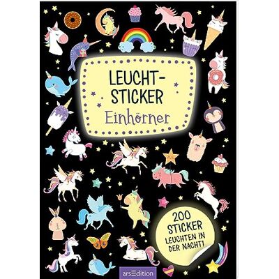 Leucht-Sticker – Einhörner: 200 Sticker leuchten in der Nacht! Stickerheft mit nachtleuchtendem Spezialeffekt - Preis vom 24.06.2026 07:42:13 h Leucht-Sticker – Einhörner: 200 Sticker leuchten in der Nacht! Stickerheft mit nachtleuchtendem Spezialeffekt - Preis vom 24.06.2026 07:42:13 h