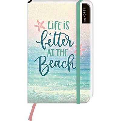 myNOTES Notizbuch A6: Life is better at the beach - notebook small, blanko - für Träume, Pläne und Ideen / ideal als Bullet Journal oder Tagebuch - Preis vom 21.06.2026 05:42:24 h myNOTES Notizbuch A6: Life is better at the beach - notebook small, blanko - für Träume, Pläne und Ideen / ideal als Bullet Journal oder Tagebuch - Preis vom 21.06.2026 05:42:24 h
