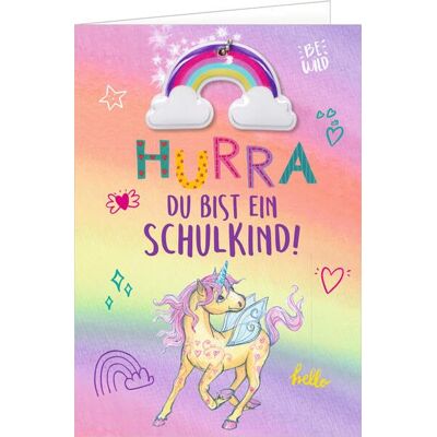 Grußkarte - Hurra, du bist ein Schulkind!: mit Regenbogen-Anhänger - Preis vom 24.07.2026 15:47:24 h Grußkarte - Hurra, du bist ein Schulkind!: mit Regenbogen-Anhänger - Preis vom 24.07.2026 15:47:24 h