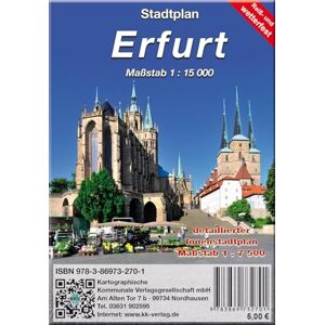 KKV Kartographische Kommunale Verlagsgesellschaft mbH - Erfurt: Stadtplan (Reiß- und wetterfest) - Preis vom 14.06.2026 05:24:48 h KKV Kartographische Kommunale Verlagsgesellschaft mbH - Erfurt: Stadtplan (Reiß- und wetterfest) - Preis vom 14.06.2026 05:24:48 h
