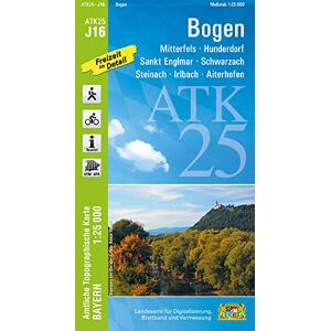 Landesamt für Digitalisierung, Breitband und Vermessung, Bayern - ATK25-J16 Bogen (Amtliche Topographische Karte 1:25000): Mitterfels, Hunderdorf, Sankt Englmar, Schwarzach, Steinach, Irlbach, Aiterhofen (ATK25 Amtliche Topographische Karte 1:25000 Bayern Landesamt für Digitalisierung, Breitband und Vermessung, Bayern - ATK25-J16 Bogen (Amtliche Topographische Karte 1:25000): Mitterfels, Hunderdorf, Sankt Englmar, Schwarzach, Steinach, Irlbach, Aiterhofen (ATK25 Amtliche Topographische Karte 1:25000 Bayern