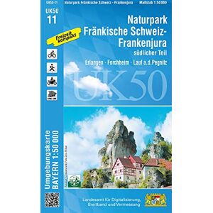 Landesamt für Digitalisierung, Breitband und Vermessung, Bayern - UK50-11 Naturpark Fränkische Schweiz - Frankenjura südlicher Teil: Erlangen, Forchheim, Lauf a.d.Pegnitz (UK50 Umgebungskarte 1:50000 Bayern Topographische Karte Freizeitkarte Wanderkarte) Landesamt für Digitalisierung, Breitband und Vermessung, Bayern - UK50-11 Naturpark Fränkische Schweiz - Frankenjura südlicher Teil: Erlangen, Forchheim, Lauf a.d.Pegnitz (UK50 Umgebungskarte 1:50000 Bayern Topographische Karte Freizeitkarte Wanderkarte)
