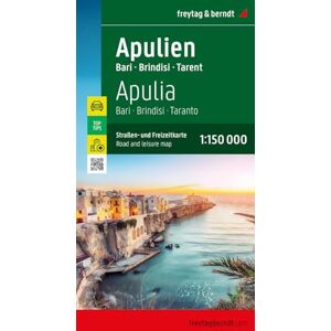 freytag & berndt - Apulien, Straßen- und Freizeitkarte 1:150.000, freytag & berndt: Bari - Brindisi - Taranto, mit Infoguide, Top Tips (freytag & berndt Auto + Freizeitkarten) - Preis vom 14.06.2026 05:24:48 h freytag & berndt - Apulien, Straßen- und Freizeitkarte 1:150.000, freytag & berndt: Bari - Brindisi - Taranto, mit Infoguide, Top Tips (freytag & berndt Auto + Freizeitkarten) - Preis vom 14.06.2026 05:24:48 h