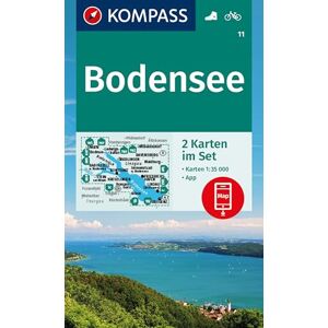 KOMPASS Wanderkarten-Set 11 Bodensee (2 Karten) 1:35.000: inklusive Karte zur offline Verwendung in der KOMPASS-App. Fahrradfahren. - Preis vom 07.06.2026 05:33:53 h KOMPASS Wanderkarten-Set 11 Bodensee (2 Karten) 1:35.000: inklusive Karte zur offline Verwendung in der KOMPASS-App. Fahrradfahren. - Preis vom 07.06.2026 05:33:53 h