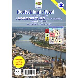 Erhard Jübermann - Wassersport-Wanderkarte / Deutschland-West mit Gewässerkarte Ruhr: Kanu-und Rudersportgewässer / Maßstab 1: 450 000, Ruhr: 1: 75 000 (Wassersport-Wanderkarte: Kanu-und Rudersportgewässer) - Preis vom 10.06.2026 05:35:22 h Erhard Jübermann - Wassersport-Wanderkarte / Deutschland-West mit Gewässerkarte Ruhr: Kanu-und Rudersportgewässer / Maßstab 1: 450 000, Ruhr: 1: 75 000 (Wassersport-Wanderkarte: Kanu-und Rudersportgewässer) - Preis vom 10.06.2026 05:35:22 h