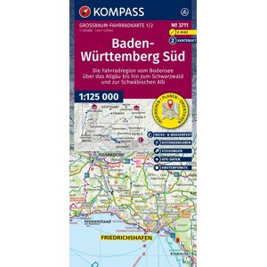 KOMPASS Großraum Fahrradkarte 3711 Baden-Württemberg Süd, die Fahrradregion vom Bodensee über das Allgäu bis zum Schwarzwald und der Schwäbischen Alb; ... reiß- und wetterfest, GPX-Daten zum Download - Preis vom 11.06.2026 05:43:19 h KOMPASS Großraum Fahrradkarte 3711 Baden-Württemberg Süd, die Fahrradregion vom Bodensee über das Allgäu bis zum Schwarzwald und der Schwäbischen Alb; ... reiß- und wetterfest, GPX-Daten zum Download - Preis vom 11.06.2026 05:43:19 h