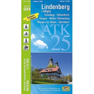 Landesamt für Digitalisierung, Breitband und Vermessung, Bayern - ATK25-Q04 Lindenberg i.Allgäu (Amtliche Topographische Karte 1:25000): Scheidegg, Heimenkirch, Hergatz, Weiler-Simmerberg, Wangen im Allgäu, Opfenbach ... Amtliche Topographische Karte 1:25 Landesamt für Digitalisierung, Breitband und Vermessung, Bayern - ATK25-Q04 Lindenberg i.Allgäu (Amtliche Topographische Karte 1:25000): Scheidegg, Heimenkirch, Hergatz, Weiler-Simmerberg, Wangen im Allgäu, Opfenbach ... Amtliche Topographische Karte 1:25