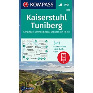 KOMPASS Wanderkarte 883 Kaiserstuhl, Tuniberg, Kenzingen, Emmendingen, Breisach am Rhein 1:25.000: 3in1 Wanderkarte, mit Aktiv Guide inklusive Karte ... Verwendung in der KOMPASS-App. Fahrradfahren. - Preis vom 12.06.2026 05:40:31 h KOMPASS Wanderkarte 883 Kaiserstuhl, Tuniberg, Kenzingen, Emmendingen, Breisach am Rhein 1:25.000: 3in1 Wanderkarte, mit Aktiv Guide inklusive Karte ... Verwendung in der KOMPASS-App. Fahrradfahren. - Preis vom 12.06.2026 05:40:31 h