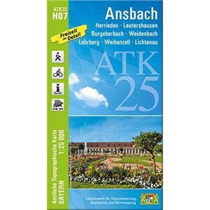 Landesamt für Digitalisierung, Breitband und Vermessung, Bayern - ATK25-H07 Ansbach (Amtliche Topographische Karte 1:25000): Herrieden, Leutershausen, Burgoberbach, Weidenbach, Lehrberg, Weihenzell, Lichtenau (ATK25 Amtliche Topographische Karte 1:25000 B Landesamt für Digitalisierung, Breitband und Vermessung, Bayern - ATK25-H07 Ansbach (Amtliche Topographische Karte 1:25000): Herrieden, Leutershausen, Burgoberbach, Weidenbach, Lehrberg, Weihenzell, Lichtenau (ATK25 Amtliche Topographische Karte 1:25000 B