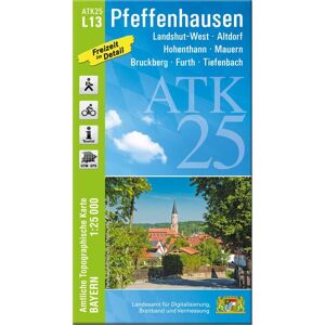 Landesamt für Digitalisierung, Breitband und Vermessung, Bayern - ATK25-L13 Pfeffenhausen (Amtliche Topographische Karte 1:25000): Landshut-West, Altdorf, Hohenthann, Mauern, Bruckberg, Furth, Tiefenbach (ATK25 Amtliche Topographische Karte 1:25000 Bayern Landesamt für Digitalisierung, Breitband und Vermessung, Bayern - ATK25-L13 Pfeffenhausen (Amtliche Topographische Karte 1:25000): Landshut-West, Altdorf, Hohenthann, Mauern, Bruckberg, Furth, Tiefenbach (ATK25 Amtliche Topographische Karte 1:25000 Bayern