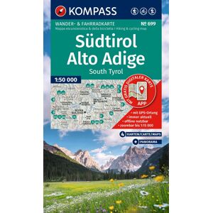 KOMPASS Wanderkarten-Set 699 Südtirol / Alto Adige / South Tyrol (4 Karten) 1:50.000: Wander- und Fahrradkarte in einem - inklusive Offline-Verwendung ... Radwege. Panorama. Skitouren. Langlaufen. - Preis vom 16.06.2026 05:30:18 h KOMPASS Wanderkarten-Set 699 Südtirol / Alto Adige / South Tyrol (4 Karten) 1:50.000: Wander- und Fahrradkarte in einem - inklusive Offline-Verwendung ... Radwege. Panorama. Skitouren. Langlaufen. - Preis vom 16.06.2026 05:30:18 h