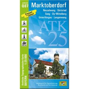 Landesamt für Digitalisierung, Breitband und Vermessung, Bayern - ATK25-Q07 Marktoberdorf (Amtliche Topographische Karte 1:25000): Nesselwang, Görisried, Seeg, Oy-Mittelberg, Unterthingau, Lengenwang (ATK25 Amtliche Topographische Karte 1:25000 Bayern) - Landesamt für Digitalisierung, Breitband und Vermessung, Bayern - ATK25-Q07 Marktoberdorf (Amtliche Topographische Karte 1:25000): Nesselwang, Görisried, Seeg, Oy-Mittelberg, Unterthingau, Lengenwang (ATK25 Amtliche Topographische Karte 1:25000 Bayern) -