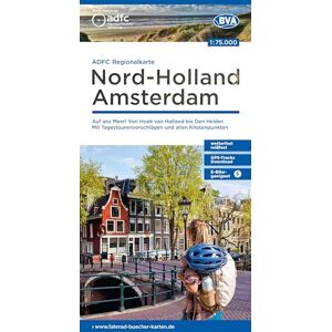 Allgemeiner Deutscher Fahrrad-Club e.V. (ADFC) - ADFC-Regionalkarte Nord-Holland Amsterdam, 1:75.000, mit Tagestourenvorschlägen und allen Knotenpunkten, reiß- und wetterfest, E-Bike-geeignet, ... bis Den Helder. (ADFC-Regionalkarte 1:75000) - Preis vom 1 Allgemeiner Deutscher Fahrrad-Club e.V. (ADFC) - ADFC-Regionalkarte Nord-Holland Amsterdam, 1:75.000, mit Tagestourenvorschlägen und allen Knotenpunkten, reiß- und wetterfest, E-Bike-geeignet, ... bis Den Helder. (ADFC-Regionalkarte 1:75000) - Preis vom 1
