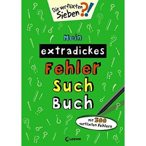 Loewe Mein extradickes Fehler-Such-Buch (grün): Mit 300 verflixten Fehlern - Rätsel- und Beschäftigungsbuch für Kinder ab 5 Jahre (Die verflixten Sieben) - Preis vom 16.06.2026 05:30:18 h Loewe Mein extradickes Fehler-Such-Buch (grün): Mit 300 verflixten Fehlern - Rätsel- und Beschäftigungsbuch für Kinder ab 5 Jahre (Die verflixten Sieben) - Preis vom 16.06.2026 05:30:18 h