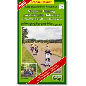 Große Radwander- und Wanderkarte Niederer Fläming, Luckenwalde, Jüterbog, mit Flaeming-Skate® und FlämingWalk®: Ausflüge zwischen Schönewalde, Dahme, ... Teupitz, Baruth und Niedergörsdorf. 1:50000 - Preis vom 15.06.2026 05:30:30 h Große Radwander- und Wanderkarte Niederer Fläming, Luckenwalde, Jüterbog, mit Flaeming-Skate® und FlämingWalk®: Ausflüge zwischen Schönewalde, Dahme, ... Teupitz, Baruth und Niedergörsdorf. 1:50000 - Preis vom 15.06.2026 05:30:30 h