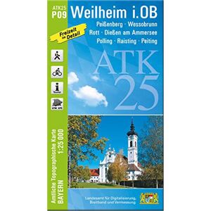 Landesamt für Digitalisierung, Breitband und Vermessung, Bayern - ATK25-P09 Weilheim i.OB (Amtliche Topographische Karte 1:25000): Peißenberg, Wessobrunn, Rott, Dießen am Ammersee, Polling, Raisting, Peiting (ATK25 Amtliche Topographische Karte 1:25000 Ba Landesamt für Digitalisierung, Breitband und Vermessung, Bayern - ATK25-P09 Weilheim i.OB (Amtliche Topographische Karte 1:25000): Peißenberg, Wessobrunn, Rott, Dießen am Ammersee, Polling, Raisting, Peiting (ATK25 Amtliche Topographische Karte 1:25000 Ba