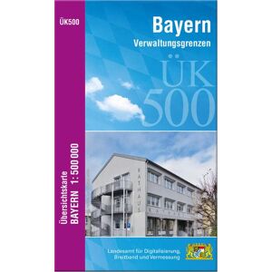 Landesamt für Digitalisierung, Breitband und Vermessung, Bayern - ÜK500 Amtliche Übersichtskarte von Bayern 1:500000 / ÜK500 Übersichtskarte von Bayern 1:500000: ÜK500 V Ausgabe mit Verwaltungsgrenzen - Preis vom 14.06.2026 05:24:48 h Landesamt für Digitalisierung, Breitband und Vermessung, Bayern - ÜK500 Amtliche Übersichtskarte von Bayern 1:500000 / ÜK500 Übersichtskarte von Bayern 1:500000: ÜK500 V Ausgabe mit Verwaltungsgrenzen - Preis vom 14.06.2026 05:24:48 h
