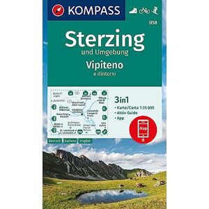 KOMPASS Wanderkarte 058 Sterzing und Umgebung, Vipteno e dintorni 1:25.000: 3in1 Wanderkarte mit Aktiv Guide inklusive Karte zur offline Verwendung in der KOMPASS-App. Fahrradfahren. Skitouren. - Preis vom 14.06.2026 05:24:48 h KOMPASS Wanderkarte 058 Sterzing und Umgebung, Vipteno e dintorni 1:25.000: 3in1 Wanderkarte mit Aktiv Guide inklusive Karte zur offline Verwendung in der KOMPASS-App. Fahrradfahren. Skitouren. - Preis vom 14.06.2026 05:24:48 h