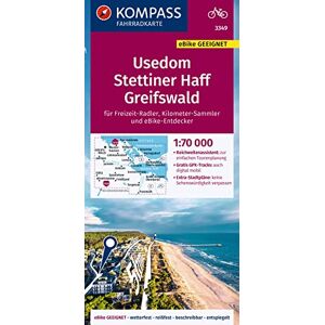 KOMPASS Fahrradkarte 3349 Usedom, Stettiner Haff, Greifswald 1:70.000: reiß- und wetterfest mit Extra Stadtplänen - Preis vom 15.06.2026 05:30:30 h KOMPASS Fahrradkarte 3349 Usedom, Stettiner Haff, Greifswald 1:70.000: reiß- und wetterfest mit Extra Stadtplänen - Preis vom 15.06.2026 05:30:30 h
