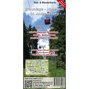 Kartographische Kommunale Verlagsgesellschaft mbH - Braunlage - Hohegeiß - Sankt Andreasberg: Rad- und Wanderkarte (Reiß- und Wetterfest) - Preis vom 14.06.2026 05:24:48 h Kartographische Kommunale Verlagsgesellschaft mbH - Braunlage - Hohegeiß - Sankt Andreasberg: Rad- und Wanderkarte (Reiß- und Wetterfest) - Preis vom 14.06.2026 05:24:48 h