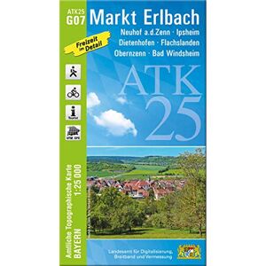 Landesamt für Digitalisierung, Breitband und Vermessung, Bayern - ATK25-G07 Markt Erlbach (Amtliche Topographische Karte 1:25000): Neuhof a.d. Zenn, Ipsheim, Dietenhofen, Flachslanden, Obernzenn, Bad Windsheim (ATK25 Amtliche Topographische Karte 1:25000 Landesamt für Digitalisierung, Breitband und Vermessung, Bayern - ATK25-G07 Markt Erlbach (Amtliche Topographische Karte 1:25000): Neuhof a.d. Zenn, Ipsheim, Dietenhofen, Flachslanden, Obernzenn, Bad Windsheim (ATK25 Amtliche Topographische Karte 1:25000