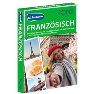 PONS All inclusive Sprachkurs Französisch: Der Urlaubskurs für den Einstieg mit Buch, Vokabeltrainer-App, Audio-Training und Reise-Sprachführer - Preis vom 15.06.2026 05:30:30 h PONS All inclusive Sprachkurs Französisch: Der Urlaubskurs für den Einstieg mit Buch, Vokabeltrainer-App, Audio-Training und Reise-Sprachführer - Preis vom 15.06.2026 05:30:30 h