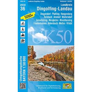 Landesamt für Digitalisierung, Breitband und Vermessung, Bayern - UK50-36 Landkreis Dingolfing-Landau: Deggendorf, Plattling, Hengersberg, Reisbach, Arnstorf, Wallersdorf, Geiselhöring, Mengkofen, Moosthenning, ... Karte Freizeitkarte Wanderkarte) - Preis Landesamt für Digitalisierung, Breitband und Vermessung, Bayern - UK50-36 Landkreis Dingolfing-Landau: Deggendorf, Plattling, Hengersberg, Reisbach, Arnstorf, Wallersdorf, Geiselhöring, Mengkofen, Moosthenning, ... Karte Freizeitkarte Wanderkarte) - Preis