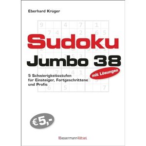 Eberhard Krüger - Sudokujumbo 38: 5 Schwierigkeitsstufen - für Einsteiger, Fortgeschrittene und Profis - Preis vom 14.06.2026 05:24:48 h Eberhard Krüger - Sudokujumbo 38: 5 Schwierigkeitsstufen - für Einsteiger, Fortgeschrittene und Profis - Preis vom 14.06.2026 05:24:48 h