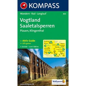 Vogtland - Saaletalsperren - Plauen: Wanderkarte mit Kurzführer, Radwegen und Loipen. 1:50.000 (Kompaß-Wanderkarte, Band 805) - Preis vom 14.06.2026 05:24:48 h Vogtland - Saaletalsperren - Plauen: Wanderkarte mit Kurzführer, Radwegen und Loipen. 1:50.000 (Kompaß-Wanderkarte, Band 805) - Preis vom 14.06.2026 05:24:48 h