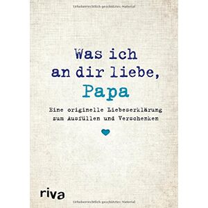 Alexandra Reinwarth - Was ich an dir liebe, Papa: Eine originelle Liebeserklärung zum Ausfüllen und Verschenken - Preis vom 11.06.2026 05:43:19 h Alexandra Reinwarth - Was ich an dir liebe, Papa: Eine originelle Liebeserklärung zum Ausfüllen und Verschenken - Preis vom 11.06.2026 05:43:19 h