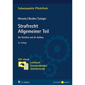 Helmut Satzger - Strafrecht Allgemeiner Teil: Die Straftat und ihr Aufbau. Mit ebook: Lehrbuch, Entscheidungen, Gesetzestexte (Schwerpunkte Pflichtfach) - Preis vom 11.06.2026 05:43:19 h Helmut Satzger - Strafrecht Allgemeiner Teil: Die Straftat und ihr Aufbau. Mit ebook: Lehrbuch, Entscheidungen, Gesetzestexte (Schwerpunkte Pflichtfach) - Preis vom 11.06.2026 05:43:19 h