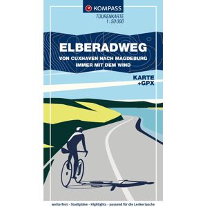 KOMPASS Fahrrad-Tourenkarte Elberadweg von Cuxhaven nach Magdeburg 1:50.000: Von Nord nach Süd - immer mit dem Wind. GPX-Datei zum Download, Leporello Karte, reiß- und wetterfest - Preis vom 07.06.2026 05:33:53 h KOMPASS Fahrrad-Tourenkarte Elberadweg von Cuxhaven nach Magdeburg 1:50.000: Von Nord nach Süd - immer mit dem Wind. GPX-Datei zum Download, Leporello Karte, reiß- und wetterfest - Preis vom 07.06.2026 05:33:53 h