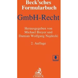 Michael Breyer - Beck'sches Formularbuch GmbH-Recht: Mit Formularen zum Download - Preis vom 13.06.2026 05:28:29 h Michael Breyer - Beck'sches Formularbuch GmbH-Recht: Mit Formularen zum Download - Preis vom 13.06.2026 05:28:29 h