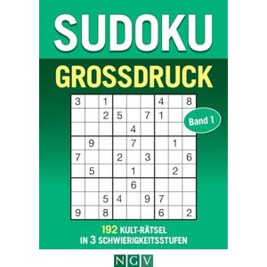 Sudoku Großdruck - Band 1: 192 Kult-Rätsel in 3 Schwierigkeitsstufen - Preis vom 14.06.2026 05:24:48 h Sudoku Großdruck - Band 1: 192 Kult-Rätsel in 3 Schwierigkeitsstufen - Preis vom 14.06.2026 05:24:48 h