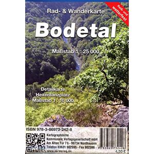 KKV Kartographische Kommunale Verlagsgesellschaft mbH - Bodetal: Rad- und Wanderkarte (reiß- und wetterfest) - Preis vom 15.06.2026 05:30:30 h KKV Kartographische Kommunale Verlagsgesellschaft mbH - Bodetal: Rad- und Wanderkarte (reiß- und wetterfest) - Preis vom 15.06.2026 05:30:30 h