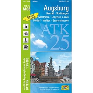 Landesamt für Digitalisierung, Breitband und Vermessung, Bayern - ATK25-M08 Augsburg (Amtliche Topographische Karte 1:25000): Neusäß, Stadtbergen, Gersthofen, Langweid a.Lech, Diedorf, Welden, Gessertshausen (ATK25 Amtliche Topographische Karte 1:25000 Ba Landesamt für Digitalisierung, Breitband und Vermessung, Bayern - ATK25-M08 Augsburg (Amtliche Topographische Karte 1:25000): Neusäß, Stadtbergen, Gersthofen, Langweid a.Lech, Diedorf, Welden, Gessertshausen (ATK25 Amtliche Topographische Karte 1:25000 Ba