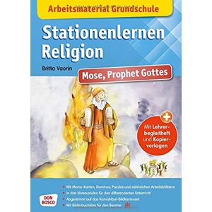 Britta Vaorin - Arbeitsmaterial Grundschule. Stationenlernen Religion: Mose, Prophet Gottes: Arbeitsblätter, Kopiervorlagen & Spiele I In 3 Niveaustufen I Sofort einsetzbar I Mit eKami für Bilderbuchkino - Preis vom 15.06.2026 05:30:30 h Britta Vaorin - Arbeitsmaterial Grundschule. Stationenlernen Religion: Mose, Prophet Gottes: Arbeitsblätter, Kopiervorlagen & Spiele I In 3 Niveaustufen I Sofort einsetzbar I Mit eKami für Bilderbuchkino - Preis vom 15.06.2026 05:30:30 h