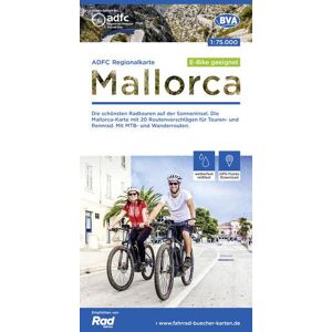 BVA BikeMedia GmbH - ADFC-Regionalkarte Mallorca, 1:75.000, reiß- und wetterfest, GPS-Tracks Download: Die schönsten Radtouren auf der Sonneninsel. Die Mallorca-Karte mit ... Wanderrouten. (ADFC-Regionalkarte 1:75000) - Preis vom 11.06.2026 05:43:19 h BVA BikeMedia GmbH - ADFC-Regionalkarte Mallorca, 1:75.000, reiß- und wetterfest, GPS-Tracks Download: Die schönsten Radtouren auf der Sonneninsel. Die Mallorca-Karte mit ... Wanderrouten. (ADFC-Regionalkarte 1:75000) - Preis vom 11.06.2026 05:43:19 h