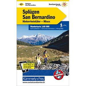 Hallwag Kümmerly+Frey AG - Splügen-San Bernardino, Hinterrheintäler, Misox Wanderkarte nr. 27: NEU:MATT LAMINIERT, waterproof, Freemap on Smartphone included (Kümmerly+Frey Wanderkarten) - Preis vom 16.06.2026 05:30:18 h Hallwag Kümmerly+Frey AG - Splügen-San Bernardino, Hinterrheintäler, Misox Wanderkarte nr. 27: NEU:MATT LAMINIERT, waterproof, Freemap on Smartphone included (Kümmerly+Frey Wanderkarten) - Preis vom 16.06.2026 05:30:18 h
