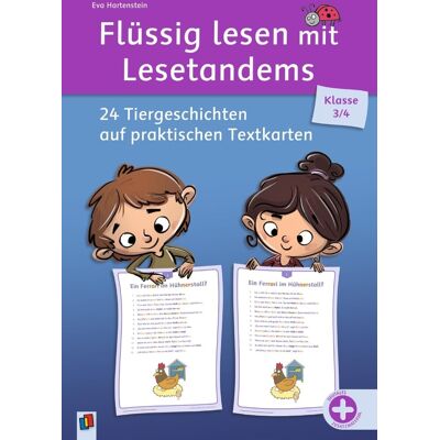 Eva Hartenstein - Flüssig lesen mit Lesetandems – 24 Tiergeschichten, Klasse 3/4: auf praktischen Textkarten, inkl. Download mit zusätzlichen Übungen - Preis vom 18.06.2026 05:44:55 h Eva Hartenstein - Flüssig lesen mit Lesetandems – 24 Tiergeschichten, Klasse 3/4: auf praktischen Textkarten, inkl. Download mit zusätzlichen Übungen - Preis vom 18.06.2026 05:44:55 h