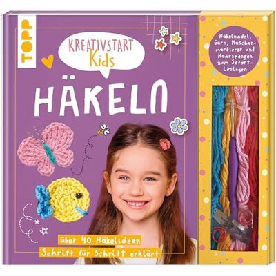 frechverlag - Kreativstart Kids Häkeln. Anleitungsbuch und Material: über 40 Häkelideen Schritt für Schritt erklärt. Häkelnadel, Garn, Haarspangen und Maschenmarkierer zum Sofort-Loslegen - Preis vom 18.06.2026 05:44:55 h frechverlag - Kreativstart Kids Häkeln. Anleitungsbuch und Material: über 40 Häkelideen Schritt für Schritt erklärt. Häkelnadel, Garn, Haarspangen und Maschenmarkierer zum Sofort-Loslegen - Preis vom 18.06.2026 05:44:55 h