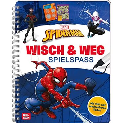 Marvel: Spider-Man Wisch & Weg - Spielspaß: mit abwischbaren Seiten und Stift Buch zum spielerischen Lernen (ab 4 Jahren) - Preis vom 07.08.2026 11:47:26 h Marvel: Spider-Man Wisch & Weg - Spielspaß: mit abwischbaren Seiten und Stift Buch zum spielerischen Lernen (ab 4 Jahren) - Preis vom 07.08.2026 11:47:26 h
