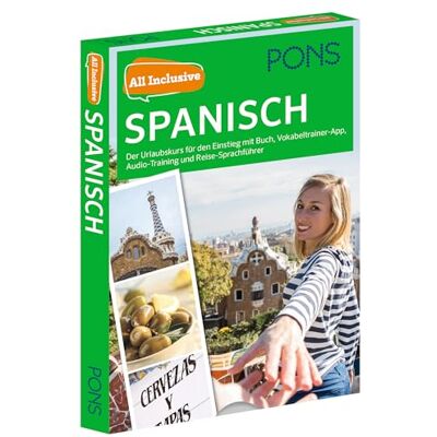 PONS All inclusive Sprachkurs Spanisch: Der Urlaubskurs für den Einstieg mit Buch, Vokabeltrainer-App, Audio-Training und Reise-Sprachführer - Preis vom 20.06.2026 05:23:55 h PONS All inclusive Sprachkurs Spanisch: Der Urlaubskurs für den Einstieg mit Buch, Vokabeltrainer-App, Audio-Training und Reise-Sprachführer - Preis vom 20.06.2026 05:23:55 h