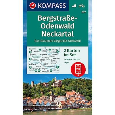 KOMPASS Wanderkarten-Set 827 Bergstraße-Odenwald, Neckartal, Geo-Naturpark Bergstraße-Odenwald (2 Karten) 1:50.000: inklusive Karte zur offline Verwendung in der KOMPASS-App. Fahrradfahren. - Preis vom 16.06.2026 05:30:18 h KOMPASS Wanderkarten-Set 827 Bergstraße-Odenwald, Neckartal, Geo-Naturpark Bergstraße-Odenwald (2 Karten) 1:50.000: inklusive Karte zur offline Verwendung in der KOMPASS-App. Fahrradfahren. - Preis vom 16.06.2026 05:30:18 h