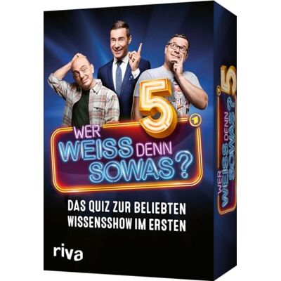 Wer weiß denn sowas? 5 – Das Quiz zur beliebten Wissensshow im Ersten: Kartenspiel mit neuen Fragen aus der Show. Geschenk für Quizfans zu Geburtstag, Ostern oder Weihnachten - Preis vom 24.06.2026 07:42:13 h Wer weiß denn sowas? 5 – Das Quiz zur beliebten Wissensshow im Ersten: Kartenspiel mit neuen Fragen aus der Show. Geschenk für Quizfans zu Geburtstag, Ostern oder Weihnachten - Preis vom 24.06.2026 07:42:13 h